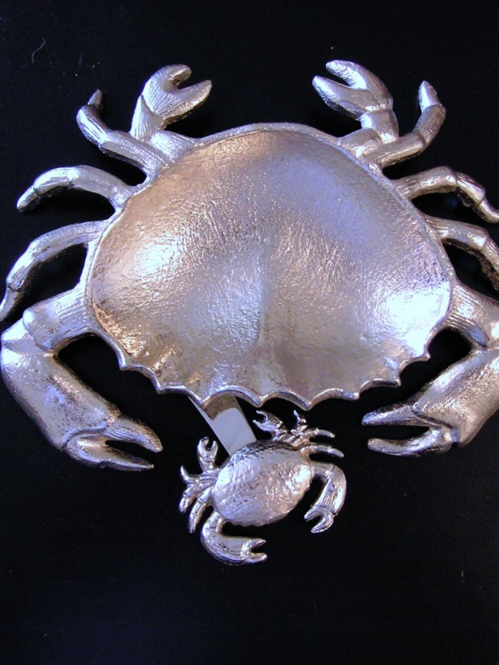 Crab Condiment Dish and Spreader